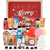 BODY & EARTH # LOVE Advent Calendar 2025 Womens Christams Gifts, Advent Beauty Calendar for Teen Girls 24 Days Countdown Calendar Hand Cream Gifts Spa Bath Sets with Body Lotion, Santa Keychain, Red