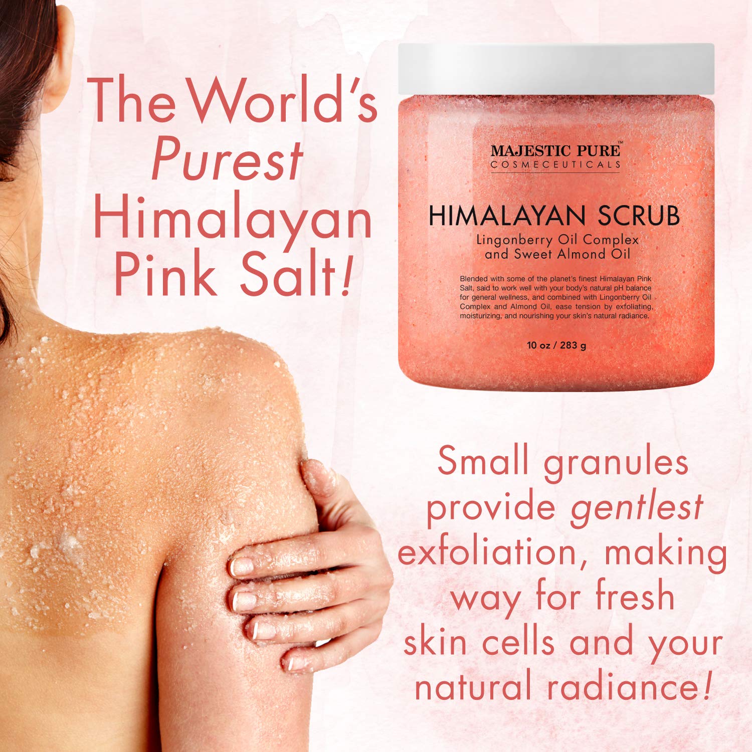 Himalayan Salt Body Scrub with Lingonberry, Exfoliating Salt Scrub to Exfoliate & Moisturize Skin, Deep Cleansing for Women and Men - 10 oz : Beauty
