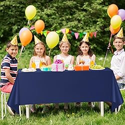 WNINK 4 Pack Navy Blue Tablecloths Dark Blue