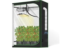 MELONFARM 4x2 Grow Tent, 48"x24"x72" Double Transparent Viewing Door Indoor Grow Tent, Growing Tent with High Reflective Mylar & Floor Tray, Plant Tent for Indoor Hydroponics Growing