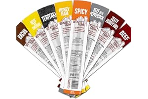 WENZEL'S FARM Wenzel’s Farm Variety Snack Sticks │Supports Active Lifestyles │ Flavorful, Natural Smoked │ High Protein, Low Carb │ No MSG, Fillers, Binders, Artificial Colors │ Gluten Free | 16 sticks (8 packs of 2) | Original Variety Pack
