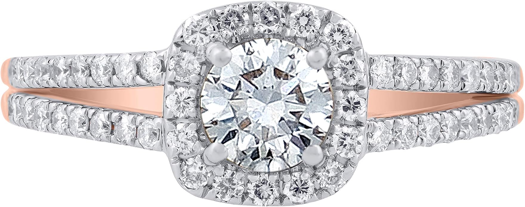 1.00 Carat Natural Diamond Ring 14K Rose Gold (IJ Color, SI2I1