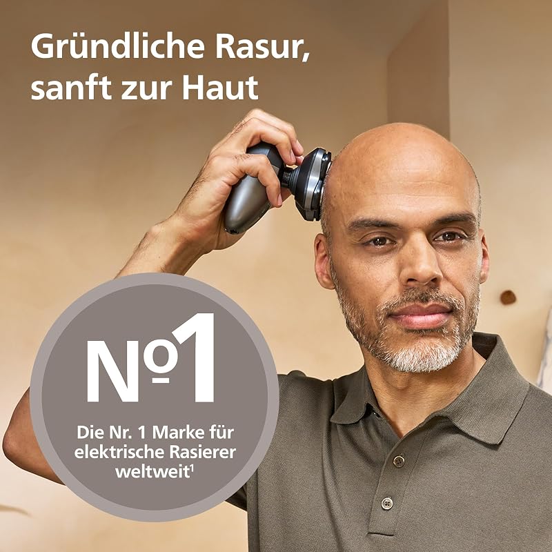 Head Shaver Pro Series 7000 – elektrischer Glatzenrasierer für Herren und Frauen, flexibler 360grad-Scherkopf und ComfortCut-Klingen, gründliche Rasur, sanft zur Haut, Modell HS7980/15
