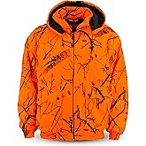 TrailCrest by Treel Men's Safety Blaze Orange Insulated & Waterproof Tanker Jacket