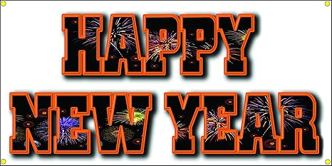 Amazon Com Nostalgia Decals Happy New Year Fireworks Banner