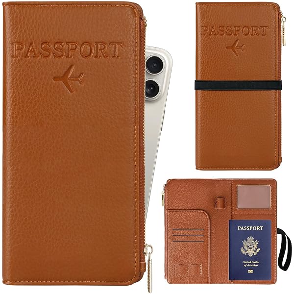 Passport Holder Cover Wallet Travel Essentials Leather