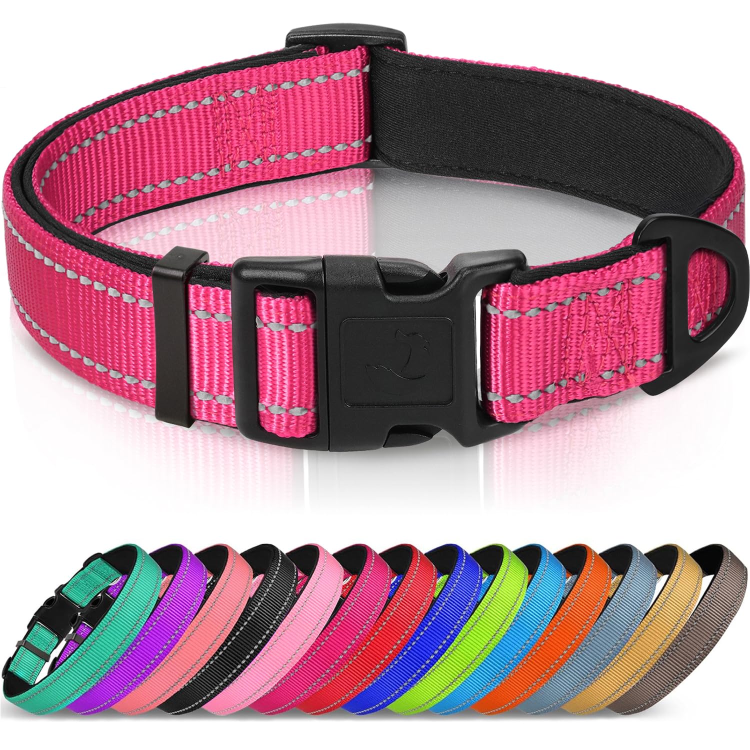 Joytale Reflective Dog Collar,Soft Neoprene Padded