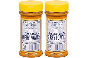 Blue Mountain Country Jamaican Curry Powder – 6 oz Shaker Bottle | Authentic West Indian Curry Spice Blend for Meat, Seafood, Vegetables & More [Pack of 2]