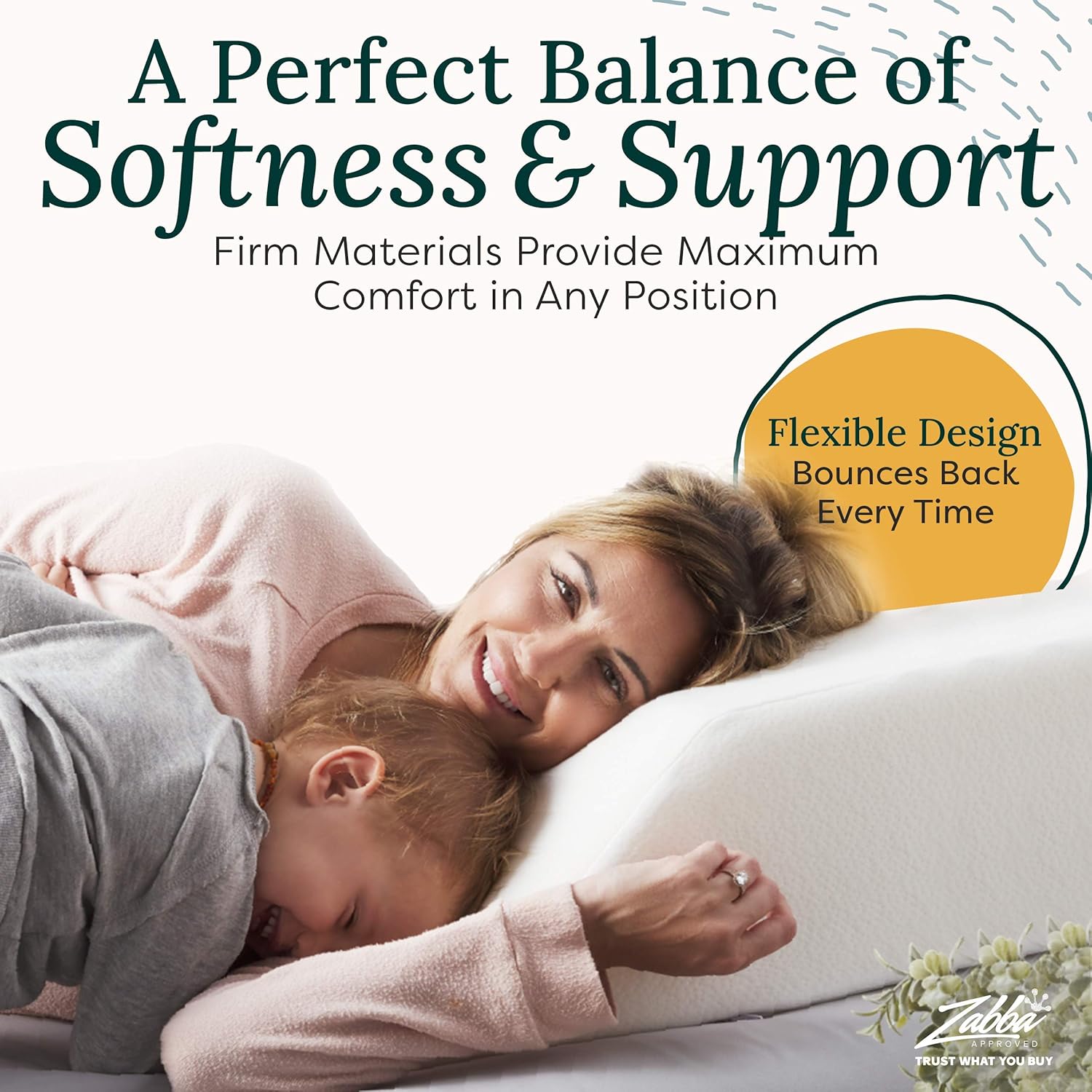 Leg Pillow Wedge for Sleeping - Foam Bed Rest Pillows for Leg & Knee Elevation - Reduces Foot, Hip & Lower Back Pain, Improves Blood Circulation - by Zen Bamboo: Kitchen & Dining