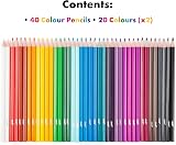 abeec Assorted Colouring Pencils 40 Assorted Artist Pencils Kids Back To School view 3