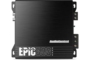 AudioControl EPIC500 Epic Series 500 Watt RMS Compact 1-Channel Monoblock Car Audio Subwoofer Amplifier, Class D, Epic Boost, Subsonic Filter, Low Pass Filter, ACR-E Remote Bass Knob, Epicenter Link