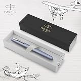 Parker Vector XL Fountain Pen Metallic Silver-Blue Lacquer Medium Nib view 6