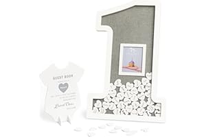 Great Lakes Memories GLM Adorable First Birthday Decorations - Guest Book Alternative for a 1st Birthday Celebration, 1st Birthday Boy or Baby Girl 1st Birthday Decorations