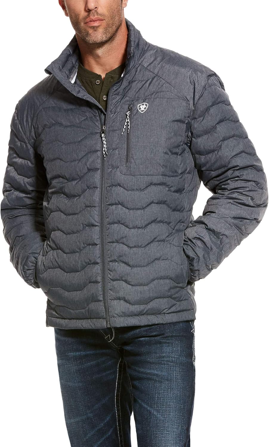 ARIAT Men's Ideal 3.0 Down Jacket Charcoal Heather Size Large Amazon