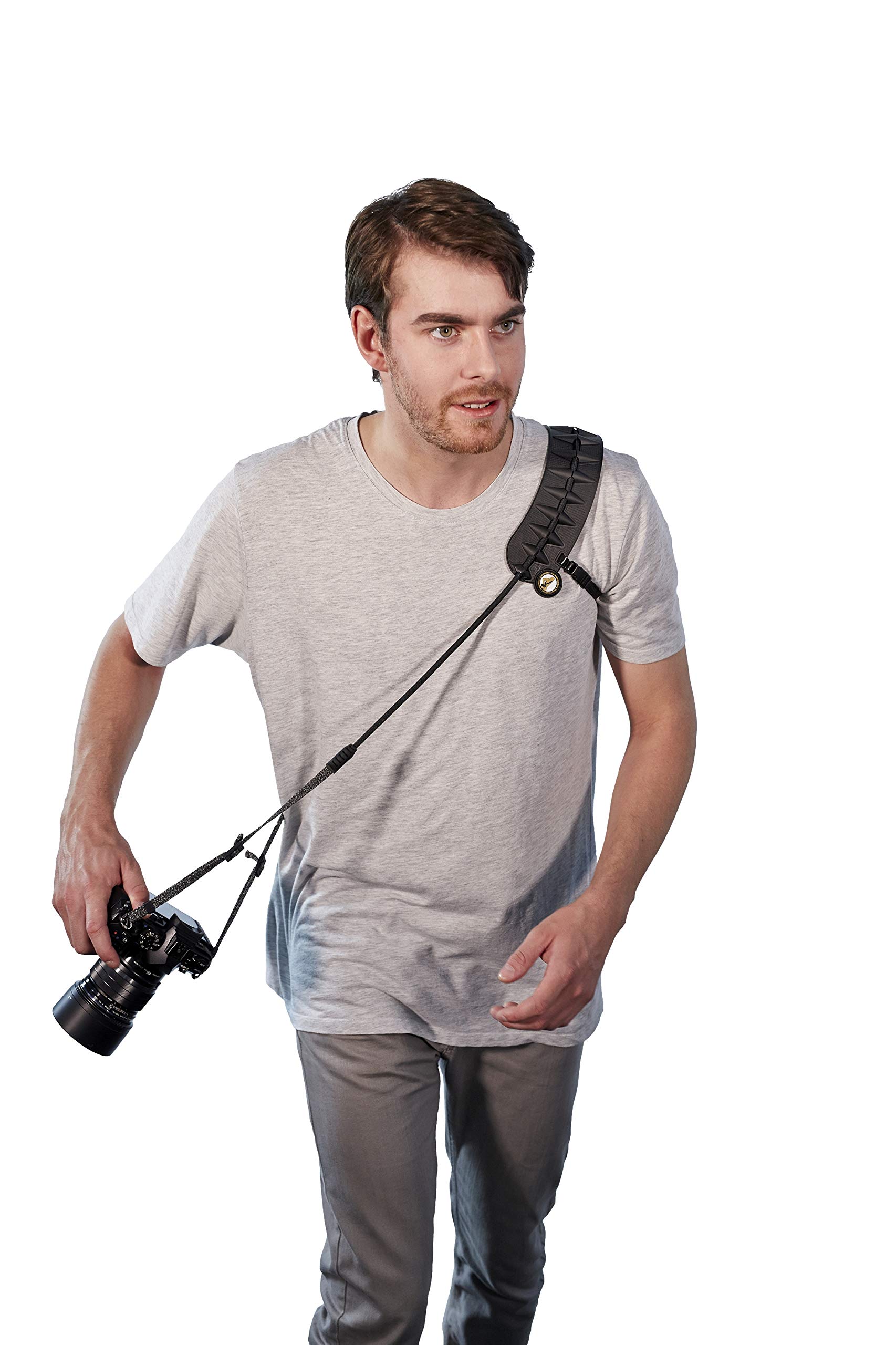 SUN-SNIPER EASY-GLYDER Camera Strap, Modern Black UHMW-PE Material, Up to 340g Camera Weight