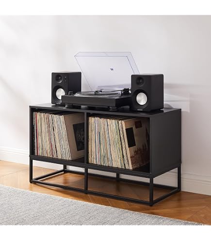 Amazon.com: Crosley Furniture Enzo Medium Vinyl Record Storage TV