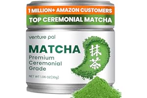 Venture Pal Premium Ceremonial Grade Matcha Powder, Pure First Harvest Green Tea Powder – 100% Vegan, Gluten-Free, No Additives, Classic Grade (30g/1.06oz)