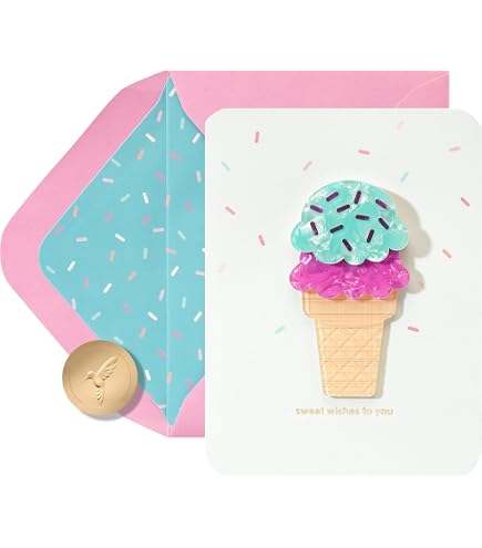 Wee Blue Coo Grußkarte – Ice Cream Cone Design, 17,5 X 12,5 Cm, Blanko Innen