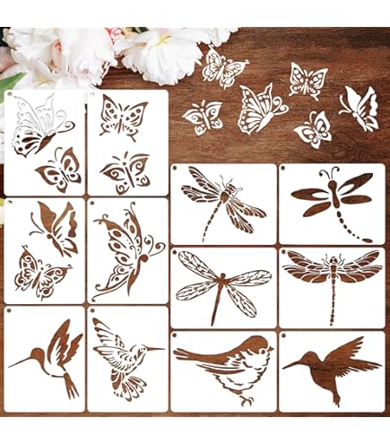 Reusable Dragonfly Stencil Versatile Plastic - United Arab Emirates