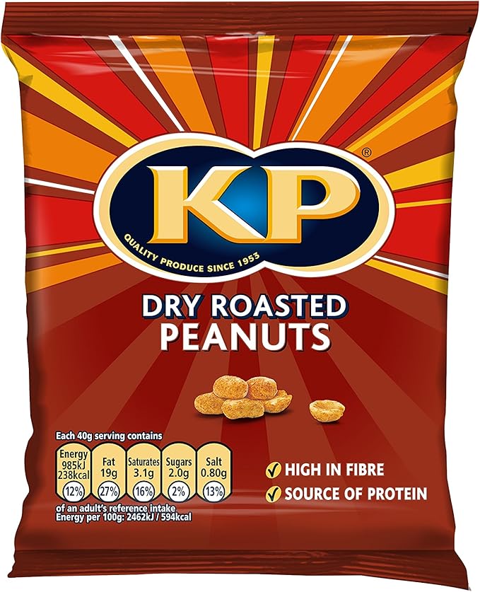 KP Dry Roasted Peanuts, 80 g, Pack of 18 Amazon.co.uk Grocery