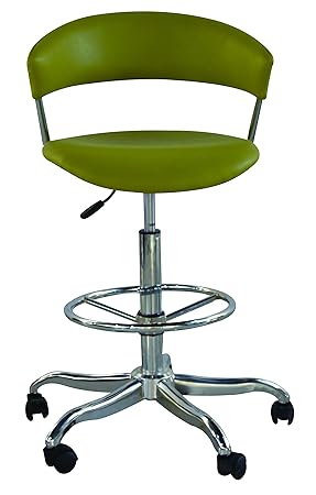 Royal Koas Revolving Green Office Bar Stool with Adjustable Height Chair