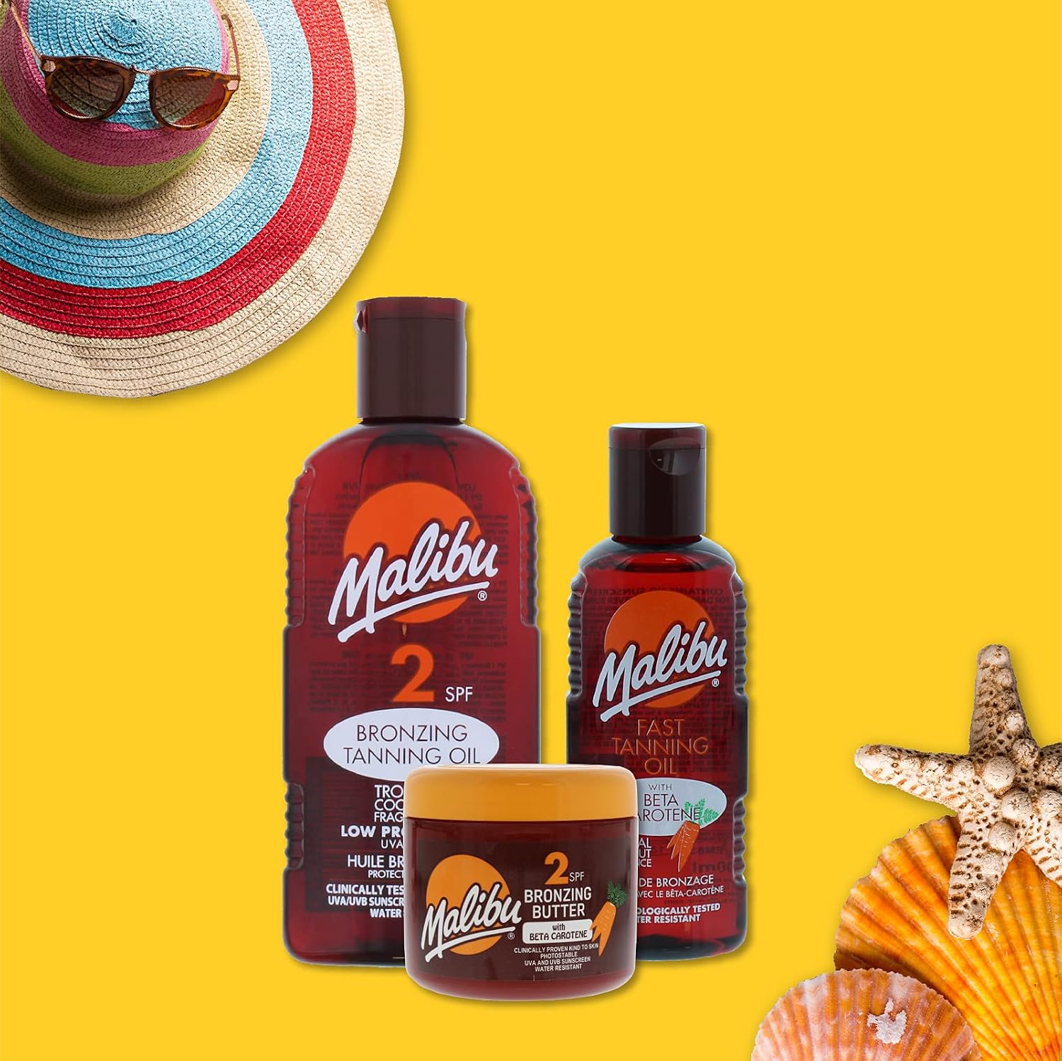 Malibu Sun SPF 2 Bronzing Fast Tanning Body Butter with Beta Carotene, Water Resistant, Tropical Coconut Fragrance, 300ml - Image 5