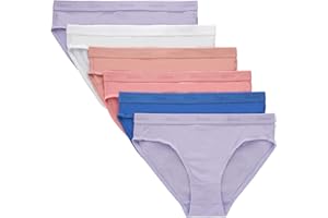 Hanes girls Originals Supersoft Bikini Underwear, Modal Rib Panties for Girls, 6-pack