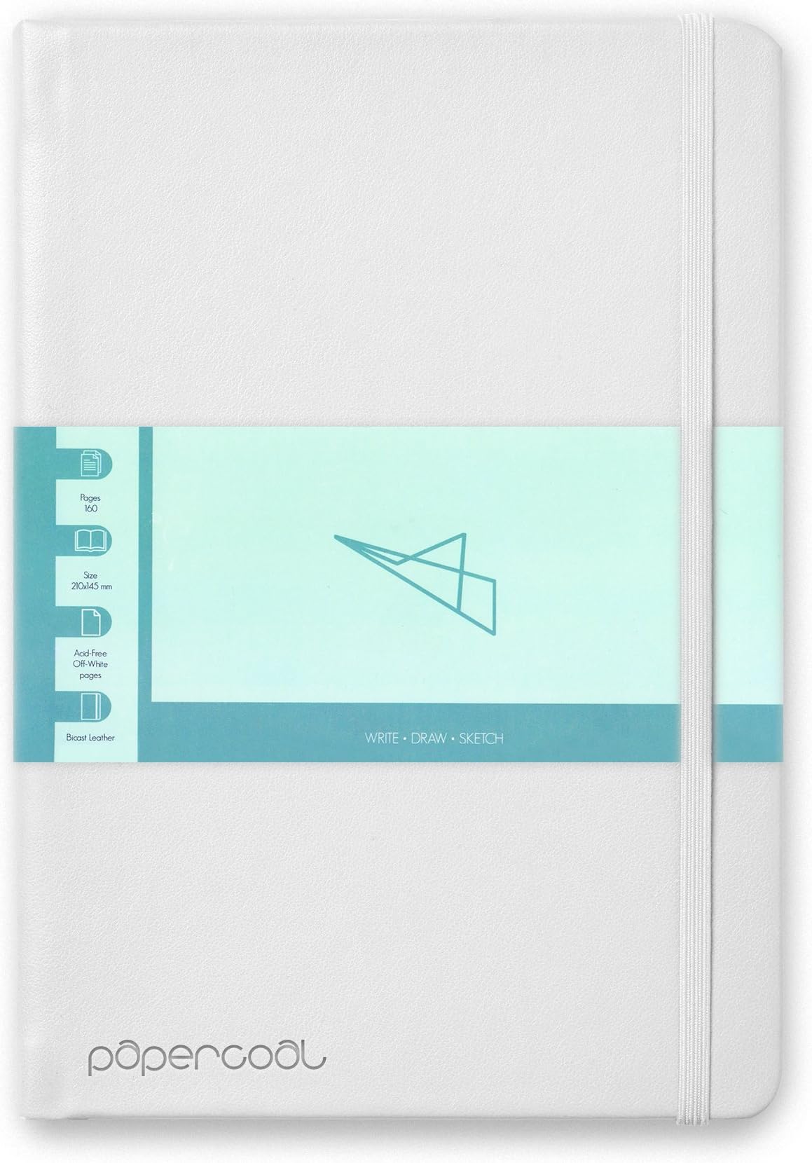 Papercoal Leatherette HardCover (Grey, Unruled)