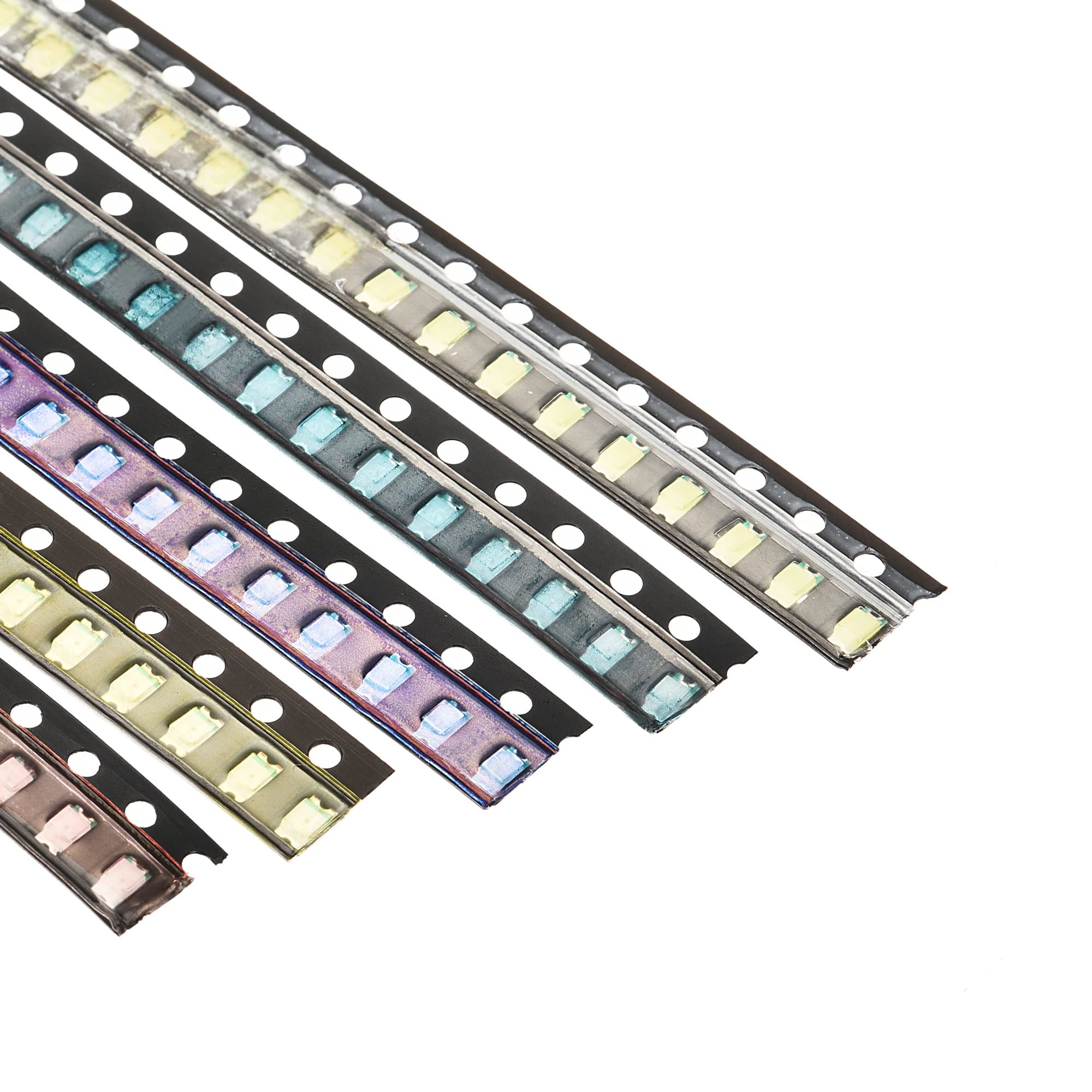 PATIKIL 1206 Surface Mounted Devices x 5 Colors LED Lighting Bulbs, 500Pcs Light Emitting Diode Kit for Electronic Home Appliances