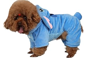Nekewe Pet Costume Dog Hoodies Pet Xmas Pajamas Outfit, Pet Coat for Small Medium Large Dogs Cats Winter Cartoon Coat for Party Halloween Christmas