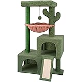 AIWIKIDE 37.4" Cactus Cat Tree Tower with Twin Cat