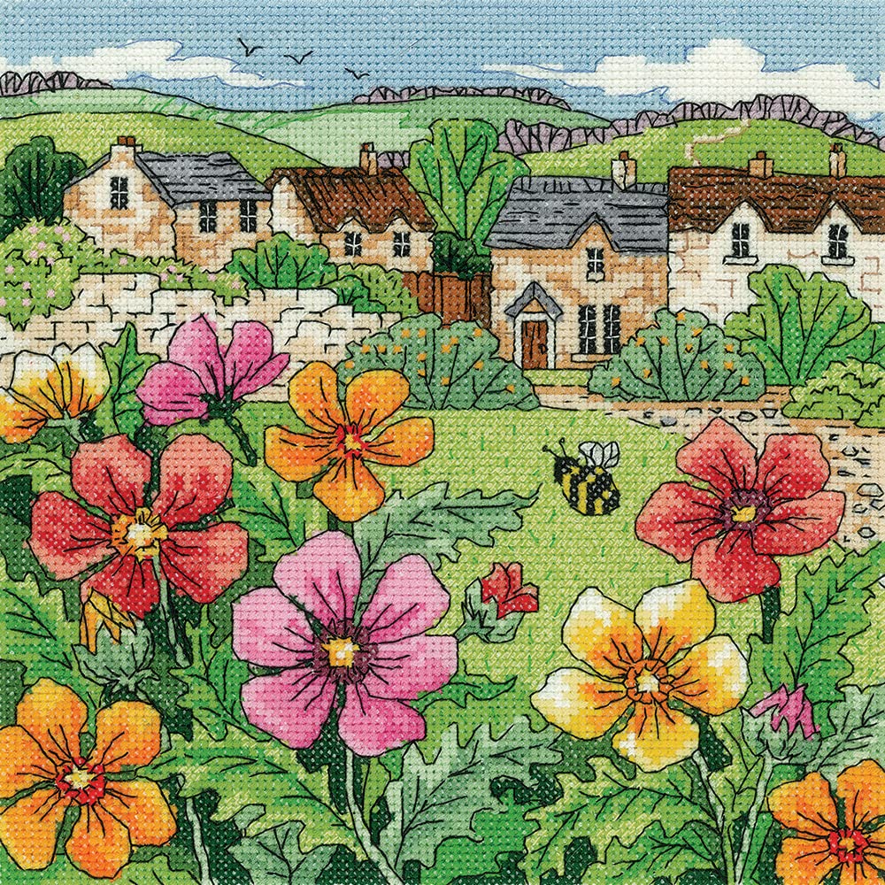 Heritage Crafts Cross Stitch Kit - Country Village