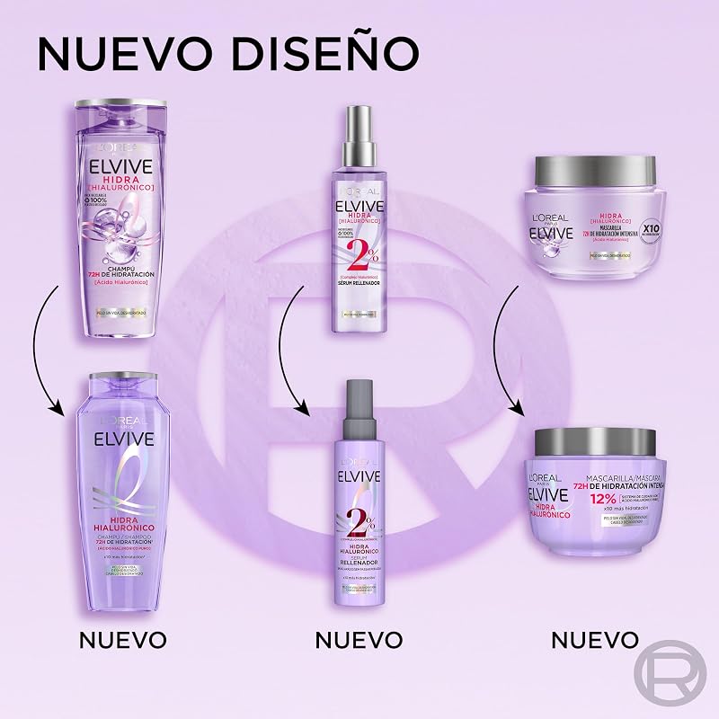Elvive Hyaluron Mascarilla 300Ch250+Serum, Herkunftsland ‏ : ‎ Spanien