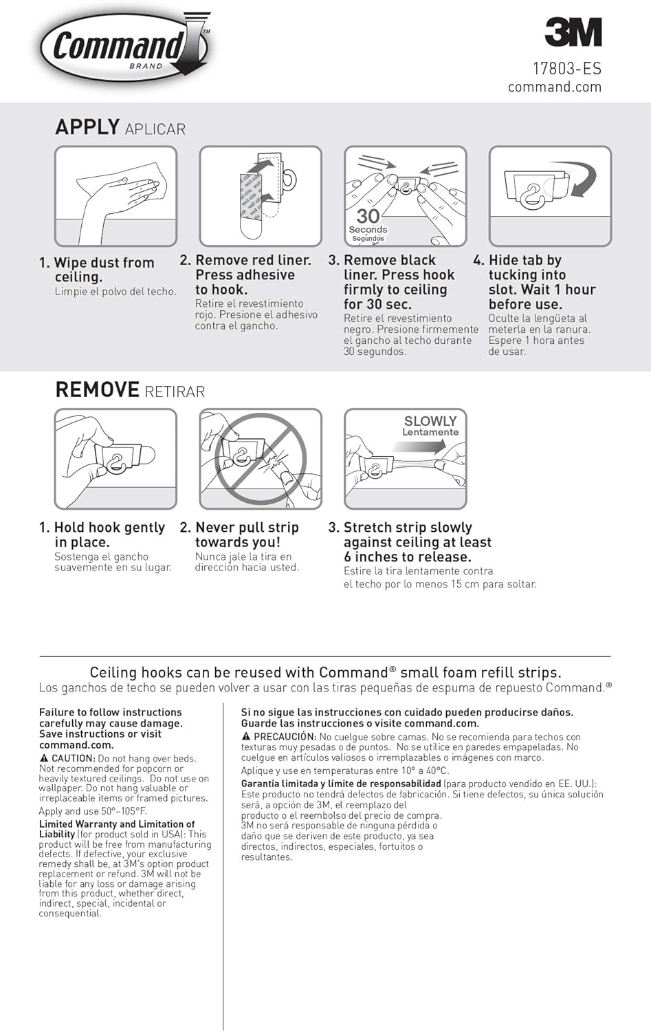 Command 17803 Es Party Ceiling Hooks Clear Amazon Co Uk Diy