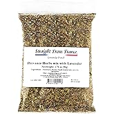 Straight from France Genuinely French Herbs de Provence Seasoning Lavender | All natural premium herbes de Provence seasoning mix with lavender, French herbs blend for Gourmet cooking, 1.76oz bag