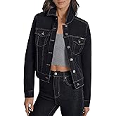 DKNY womens Denim Jacket With Chest Pockets