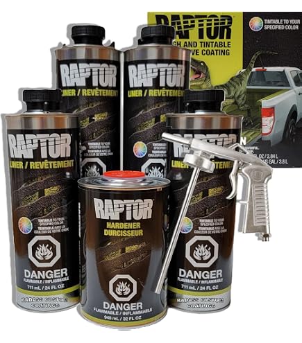 UP0820V RAPTOR® LINER KIT 8L KIT BLACK - 2.6 VOC +1 FREE GUN, Bed