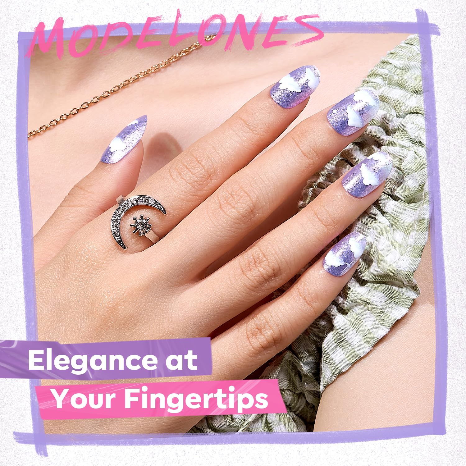 modelones Nail Polish Set, 6 Colors Spring Pearl Shimmer Pink Purple White Nail Polish Aurora Iridescent Green Quick Dry Mini Nail Polish Set 2025 Gift for Women Salon DIY Manicure Kit - Image 5