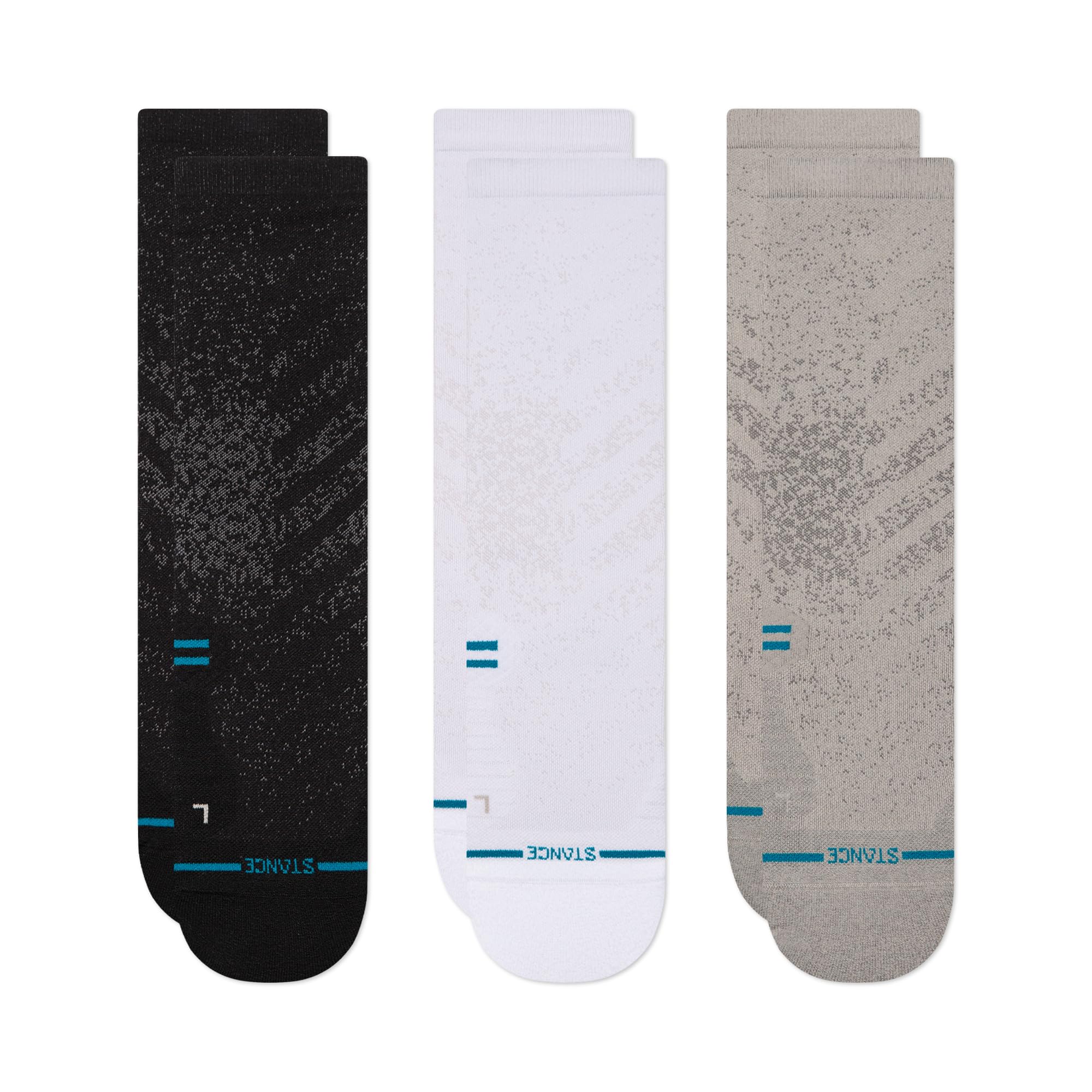 Stance Crew Socks - RUN LT 3 PACK, Multi, Large