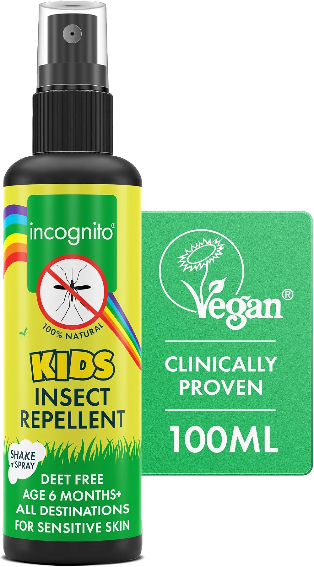 Incognito Kids Insect Repellent Spray 100ml DEET Free UK Formulated