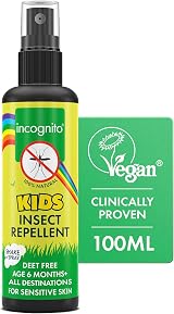 Incognito Kids Insect Repellent Spray 100ml DEET Free UK Formulated