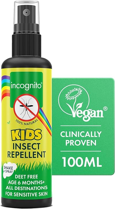 Incognito Kids Insect Repellent Spray 100ml DEET Free UK Formulated