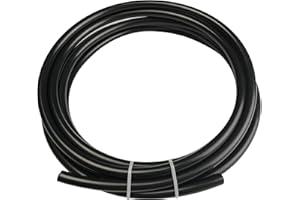 STEBER 3/8 ID Fuel Line Nylon Tube 12mm 15/32" OD for Air Brake System Or Fluid Transfer Black, 10 feet