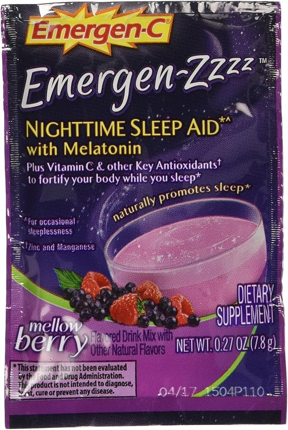 Amazon Com Alacer Emergen Nighttime Sleep Aid Mellow Berry 24 Count Health Personal Care