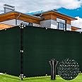 Duerer Privacy Fence Screen 6 x 50ft Green Fence Covering Heavy Duty 170GSM Commercial Windscreen Fencing Mesh Shade Net Cover, UV Protection 90% Blockage Outdoor Backyard, Patio with Cable Ties