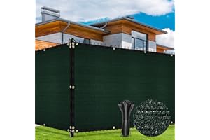 Duerer Privacy Fence Screen 4 x 50ft Green Covering Chain Link Fence Heavy Duty Windscreen Garden Fencing Mesh Shade Cloth Cover, UV Protection 90% Blockage Outdoor Backyard, Patio with Cable Tie