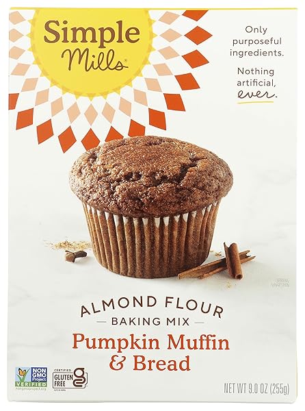 SIMPLE MILLS ALMOND FLOUR BAKING MIX, PUMPKIN MUFFIN & BREAD MIX – GLUTEN FREE, PLANT BASED, PALEO FRIENDLY, 9 OUNCE (PACK OF 1)