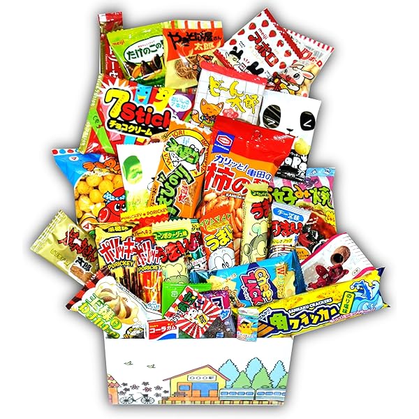 Amazon.com: Japanese Snacks Dagashiya Box Pack 20 Count Individual