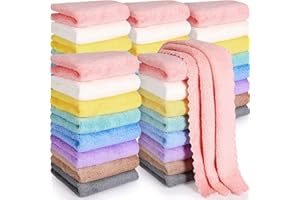 Mixweer 40 Pack Baby Burp Cloths Bulk 20x10 Inch Absorbent Muslin Burp Cloths Microfiber Baby Washcloths for Burp Rags Burping Cloths for Newborn Infant Toddler Bath Essentials(Multicolor)