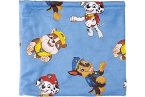 Paw Patrol Neck Gaiter for Children - Blue - One Size - Made of 100% Polyester - Marshall, Chase and Rubble Print Design - Or
